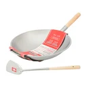 Thumbnail 1 of ตราจรวด กระทะเหล็ก + ตะหลิวไม้ 32 ซม.