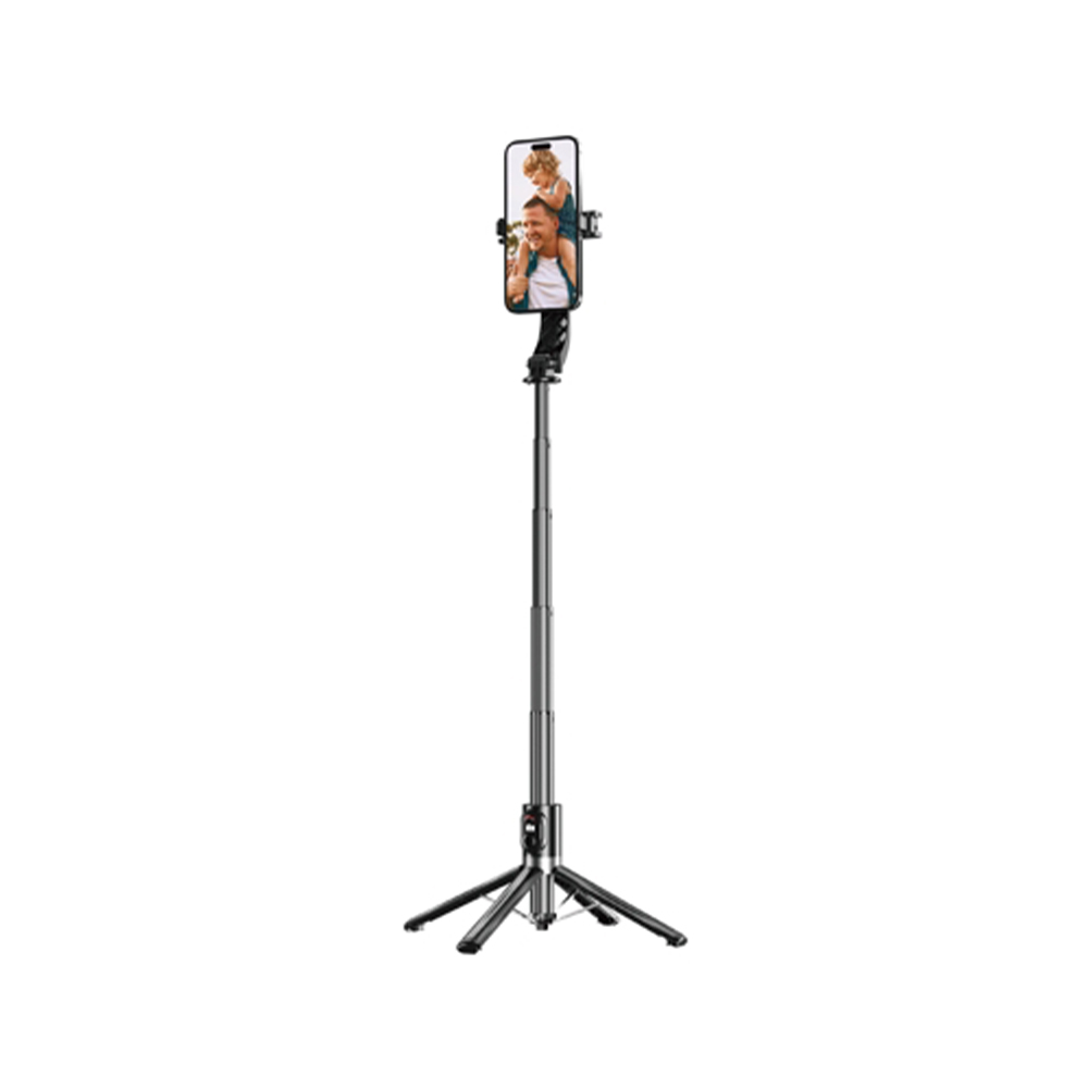 QPLUS Selfie Stick Magesafe + Wireless Remote control 1.4M Aluminum P07 Max Black