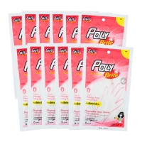 POLY BRITE Vinyl Gloves Size L 6 pcs x 12 bags