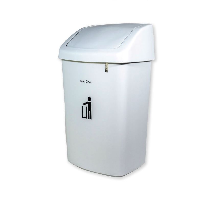 DKW (official store) Swing lid trash can, model HH-206P, size 50 liters, Gray