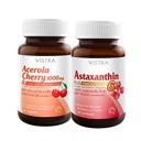 Thumbnail 1 of VISTRA Dietary Supplement Set Refresh Skin Acerola Cherry 1000 mg 45 Tablets + Astaxanthin 6 mg Plus Vitamin E 30 Capsules x 2