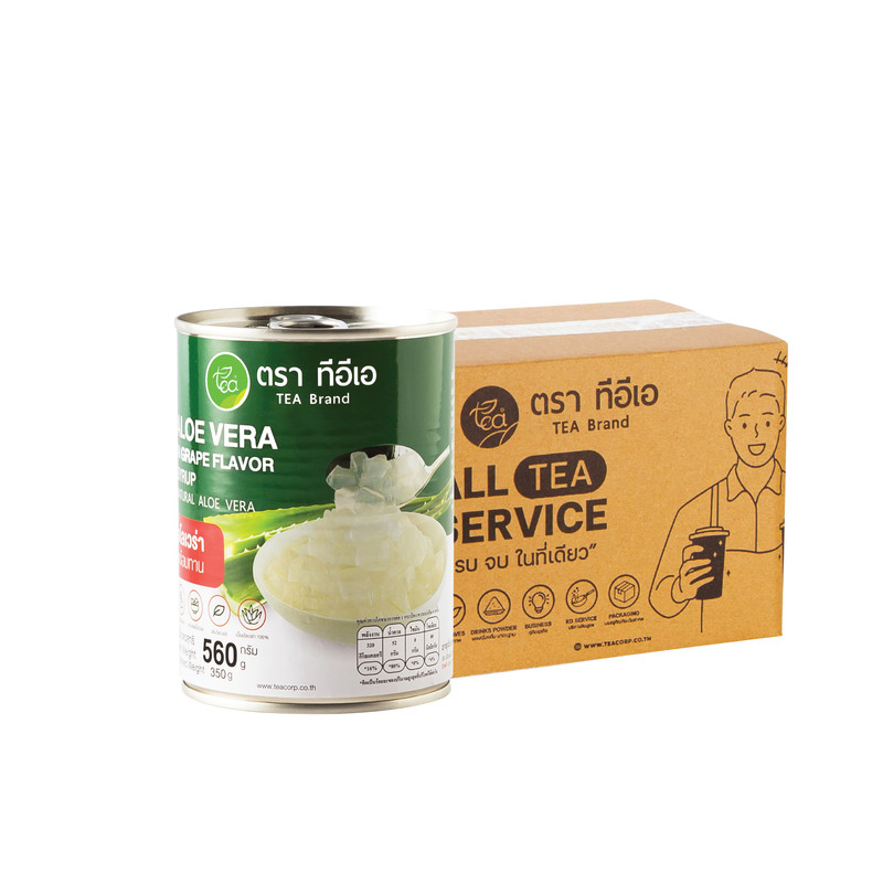 [CARTON] TEA Aloe Vera Dessert Topping with Grape Syrup (560 ml) x 24 Cans