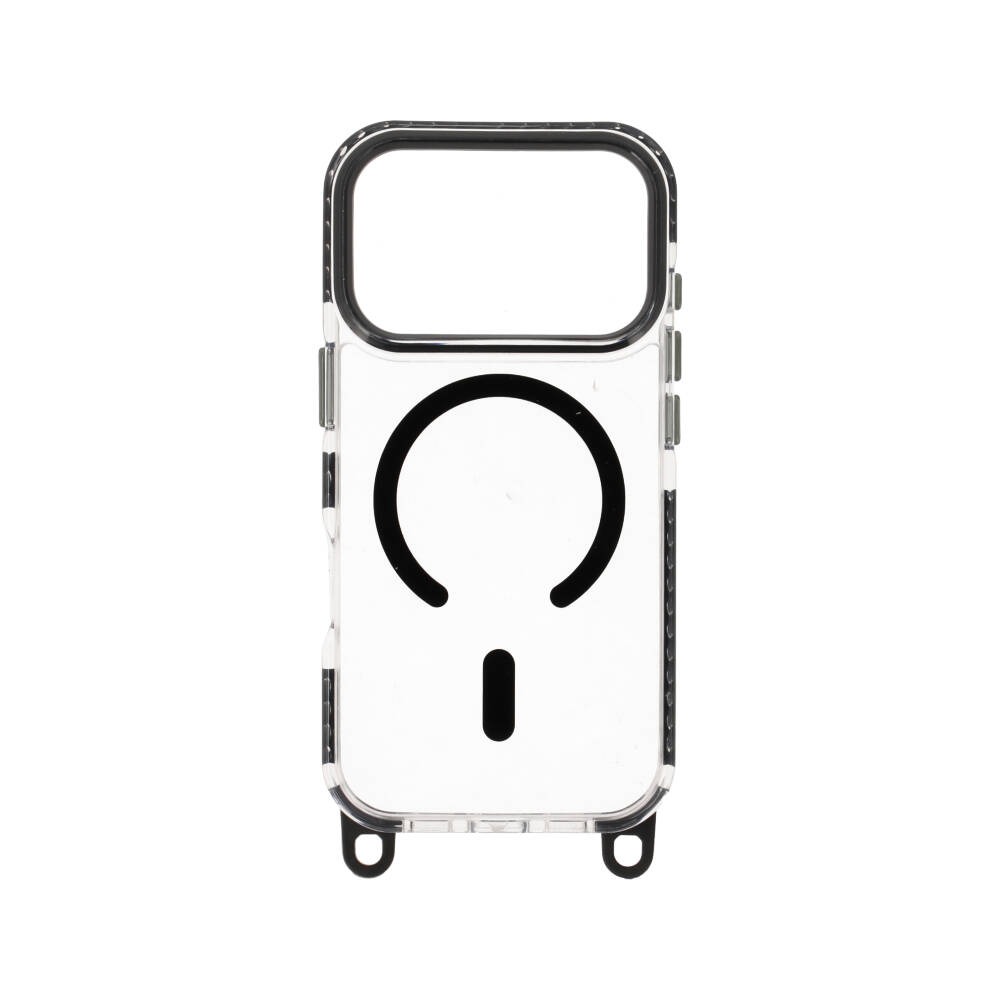 BLUE BOX Case iPhone 17 Pro LanyardFlex Clear Black