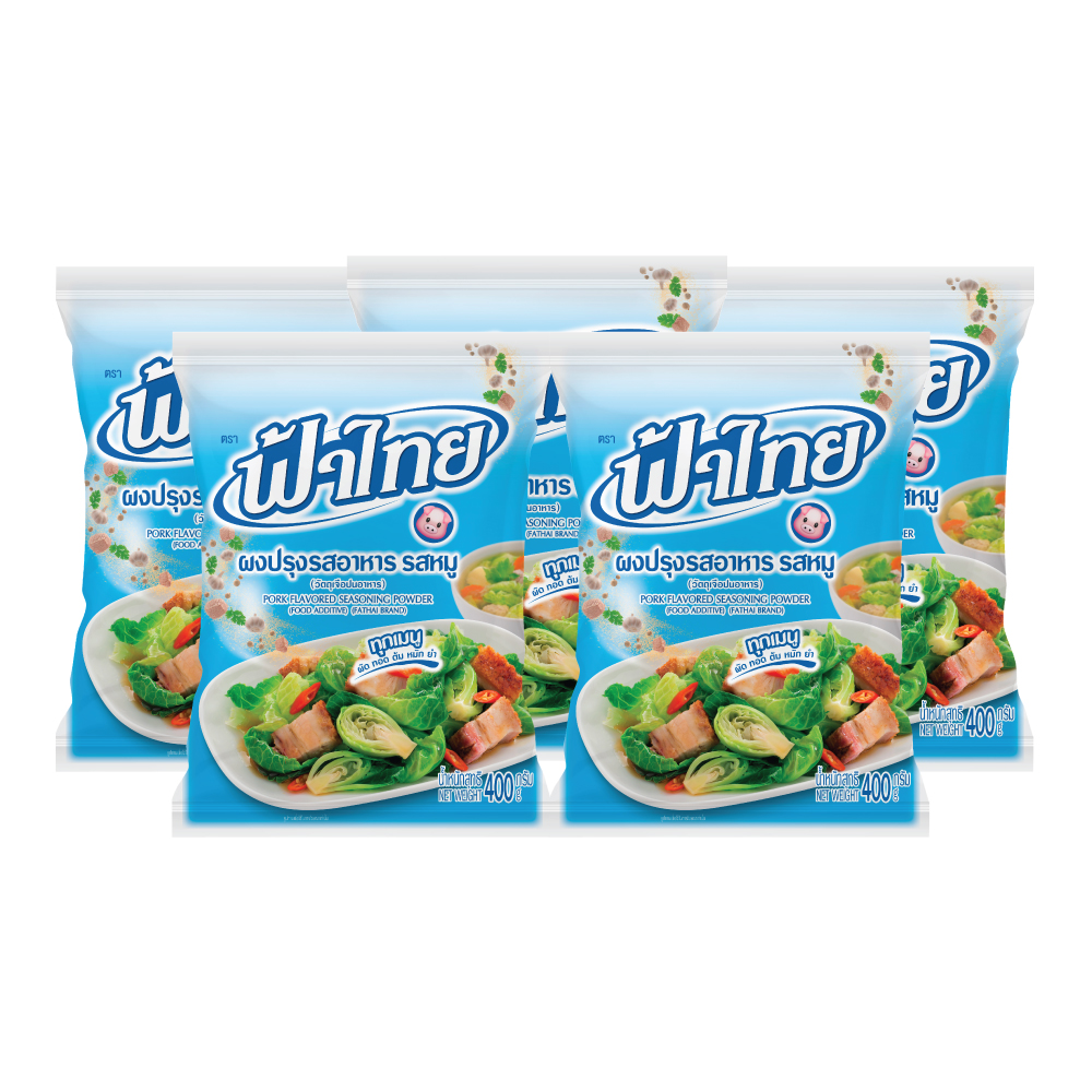 ฟ้าไทย ผงปรุงรส รสหมู 400 ก. x 5