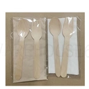 Thumbnail 3 of BIOPACK ชุดช้อนส้อม ชุดแคทเทอริ่ DIY (มีด 16 ซม 100 ชิ้น) ชุดอาหารว่าง ใช้แล้วทิ้ง ช้อนส้อมและกระดาษเช็ดปากในซอง OPP แบบใช้แล้วทิ้ง