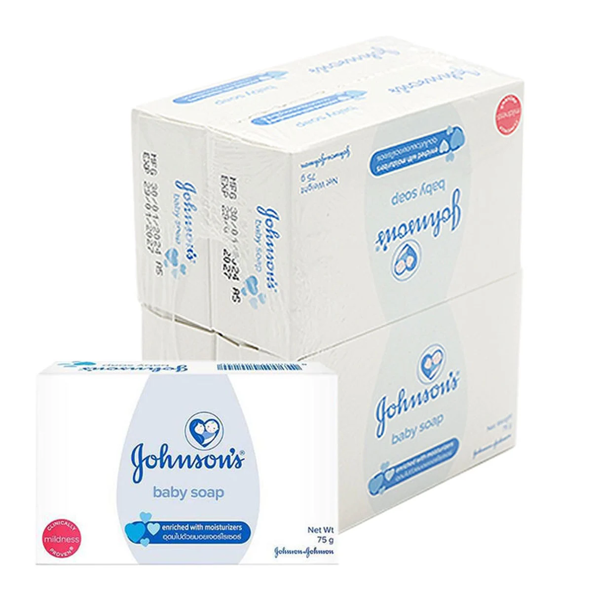 JOHNSON'S Baby Bar Soap White 75 g x 4