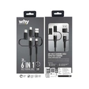 Thumbnail 3 of วาย สายชาร์จ 6 in 1 1 เมตร สีดำ