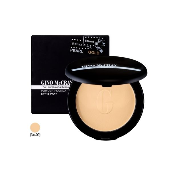 [ NO.02 - VANILLA VANITY ] BEAUTY BUFFET POWDER FOUNDATION GINO McCRAY THE PROFESSIONAL MAKE UP SPF15 PA++ 11 g.