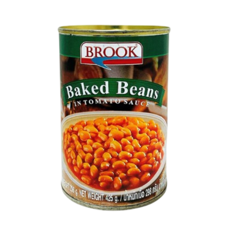 บรูค ถั่วขาวในซอสมะเขือเทศ 425 กรัม Brook Baked Beans in Tomato Sauce 425 g.