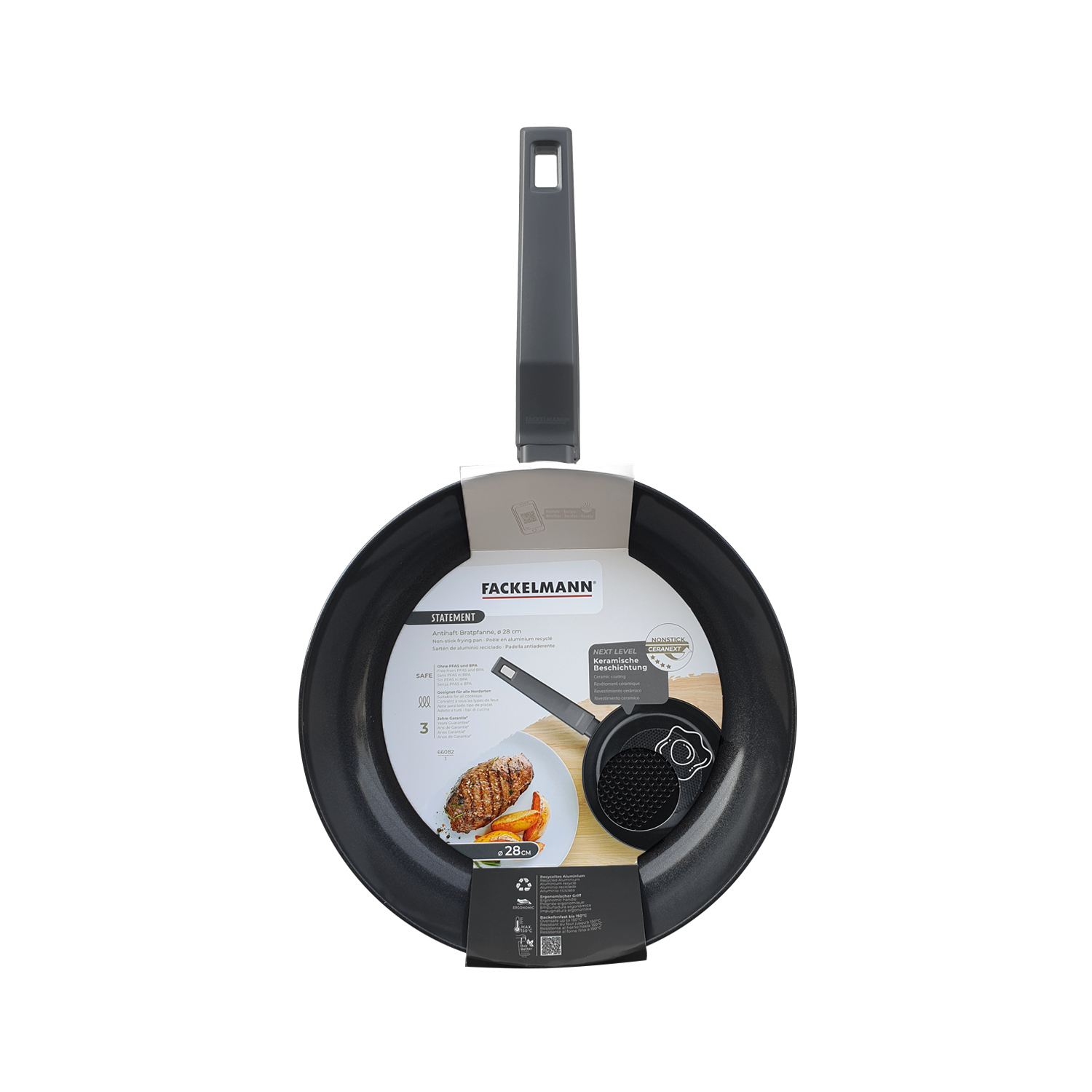 กระทะเคลือบเซรามิก  28 ซม. Fackelmann Statement Fly Pan 28 cm 4008033660822