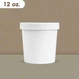 Thumbnail 1 of Matapat ถ้วยกระดาษสีขาว พร้อมฝา (ขาว/ 12oz) ถ้วยไอติม ถ้วยกระดาษคราฟท์สีขาว กระปุกคุกกี้ กระปุกขนม ถ้วยไอศรีม ถ้วยซุปมีฝาปิด (25ชุด)