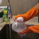 Thumbnail 2 of โพลี-ไบรท์ ถุงมือยางธรรมชาติ รุ่น SOFTY (Size L)(6 คู่/ลัง)