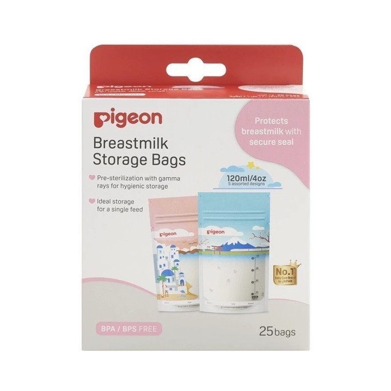 Pigeon พีเจ้น ถุงเก็บน้ํานม ลาย HOLIDAY ขนาด 120 มล.