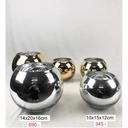 Thumbnail 4 of โหลแก้ว แก้วทรงกลมสีเงิน ภาชนะใส่ของหรือสำหรับจัดดอกไม้ประดิษฐ์ FBD0912-4 silver