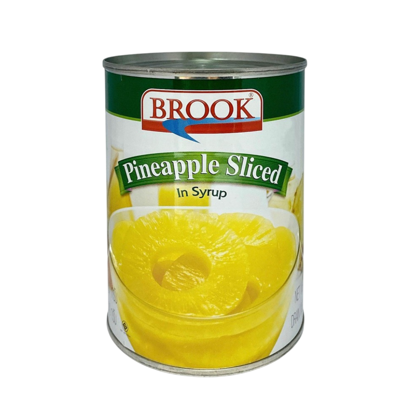 บรูค สับปะรดแว่นในน้ําเชื่อม 567 กรัม Brook Pineapple Slice 567 g.