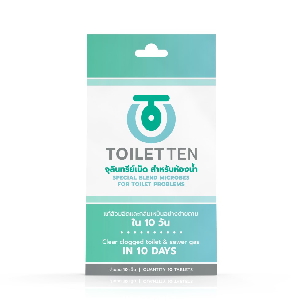 Toilet Ten จุลินทรีย์เม็ด สำหรับห้องน้ำ บรรจุ 10 เม็ด