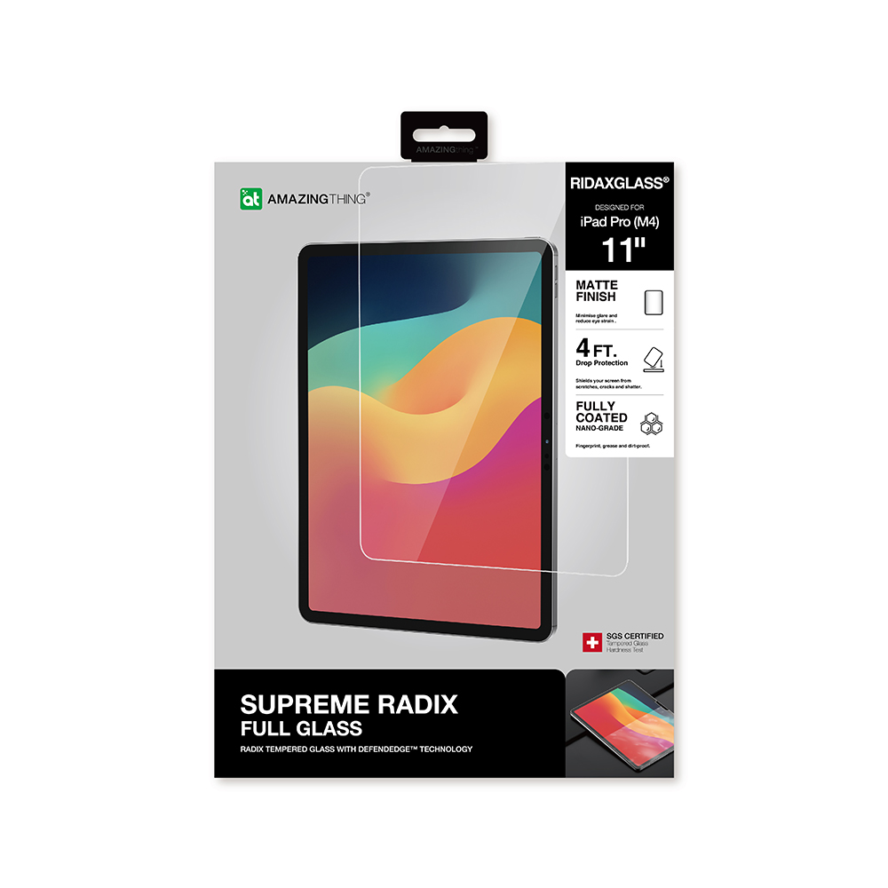 AMAZINGTHING Film iPad Pro 11 M4 Tempered Glass Matte Radix