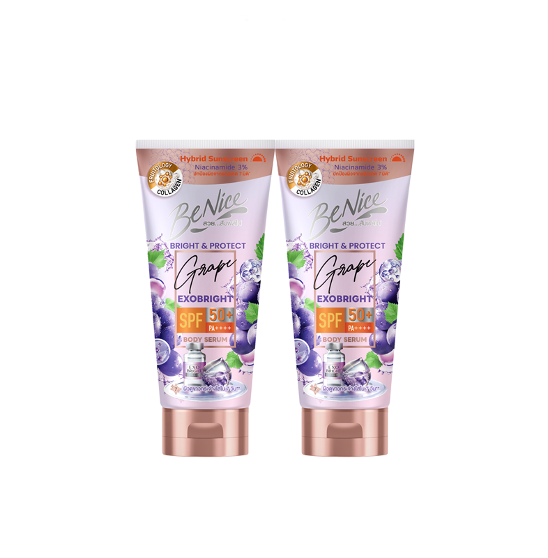 [Pack2] BeNice Bright & Protect Grape Exosome Body Serum150ml. x2