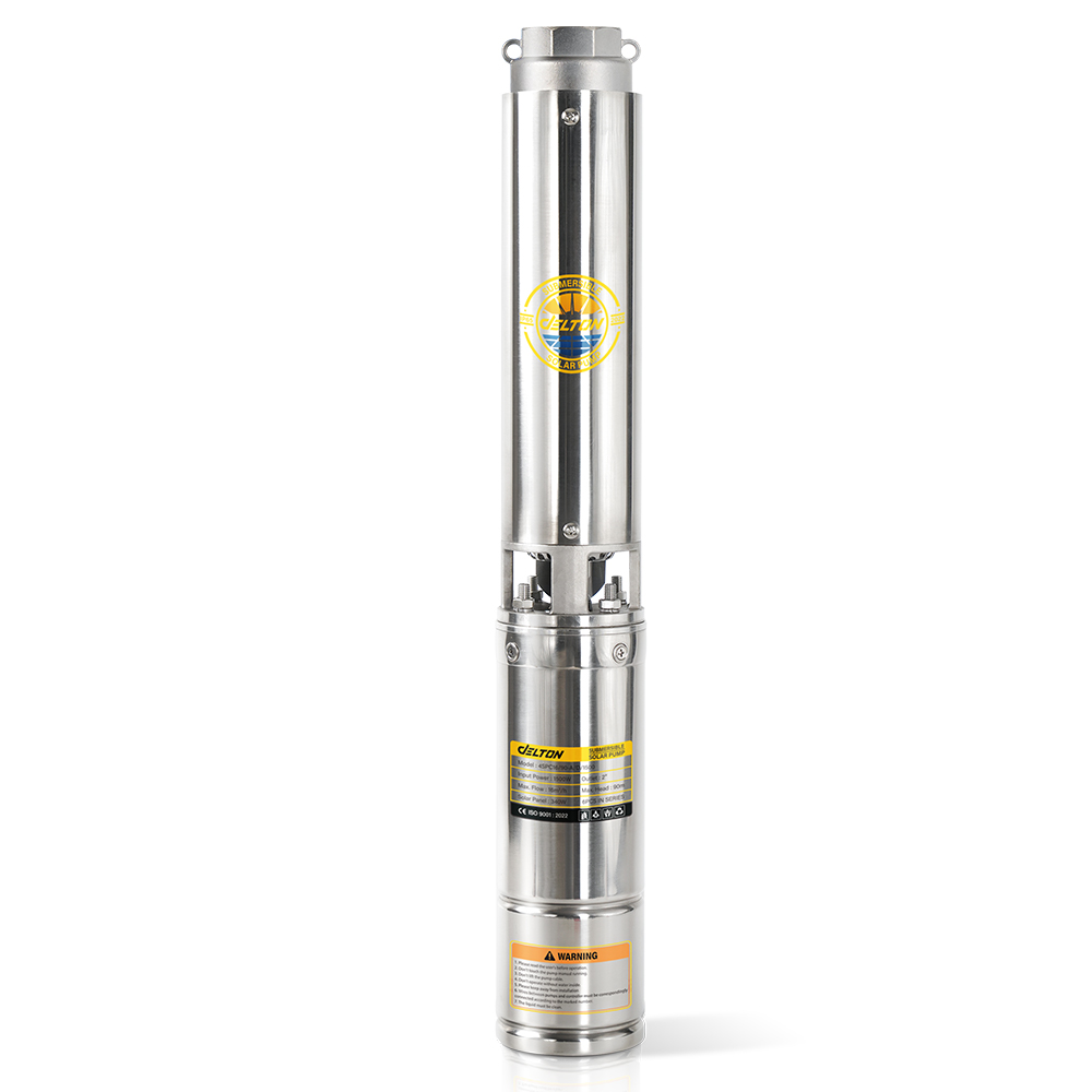 DELTON ปั๊มบาดาล ซับเมิร์ส Solar Pump ปั๊มน้ําโซล่าเซลล์ 1500W ปั๊มน้ําพลังงานแสงอาทิตย์ ส่งสูง สูบน้ําลึก พร้อม Inverter AC / DC