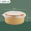 Thumbnail 2 of Matapat ถ้วยกระดาษคราฟท์ + ฝา (ขาว 1,300 มล.) PET ถ้วยอาหาร ถ้วยขนม ถ้วยซุป ถ้วยอาหารกระดาษฝาใส (25ชุด)