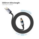 Thumbnail 2 of อัลฟ่า เอ็ก สายชาร์จ USB-A to USB-C Cable รุ่น ALU-AC09 66 วัตต์ 1.2 ม. สีดำ