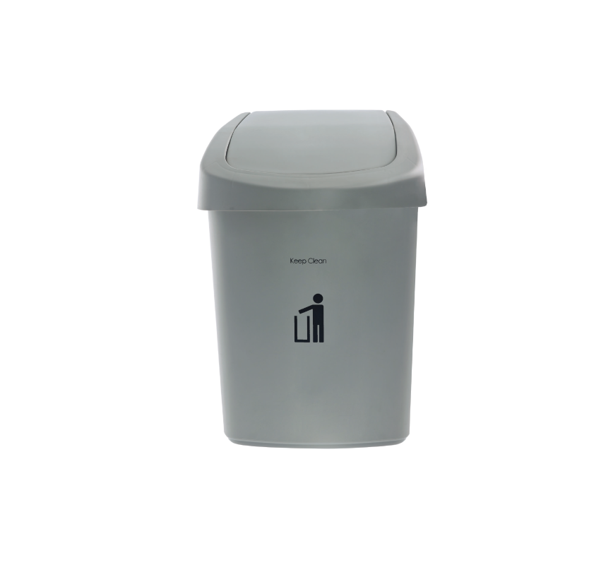 DKW (official store) Swing lid trash can, model HH-207P, size 25 liters, Gray
