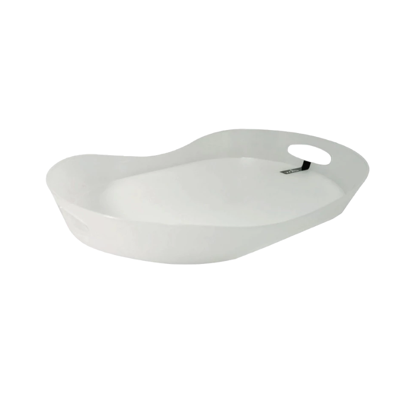 DKW Official HH-730 ถาดเสิร์ฟอาหาร ถาดวางของ (มีหลายสี) Plastic Food Tray สีขาว