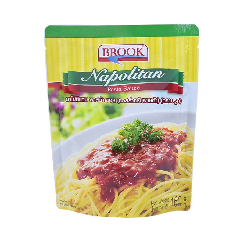 บรูค นาโปลิแทน พาสต้า ซอส (ซอสสําหรับพาสต้า) 160 กรัม Brook Napolitan Pasta Sauce 160 g.
