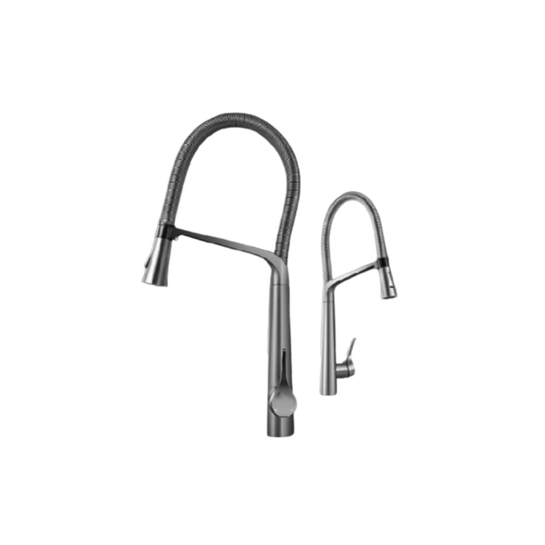 ลัคกี้เฟลม ก๊อกซิงค์ผสม รุ่น FC-2.0(GG) สําหรับติดตั้งบนเคาน์เตอร์ ระบบ Mixer Watar สีเทา