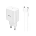 Thumbnail 1 of QPLUS Wall USB Charger 1 USB-C 20W + USB-C to Lightning Cable 1 m White