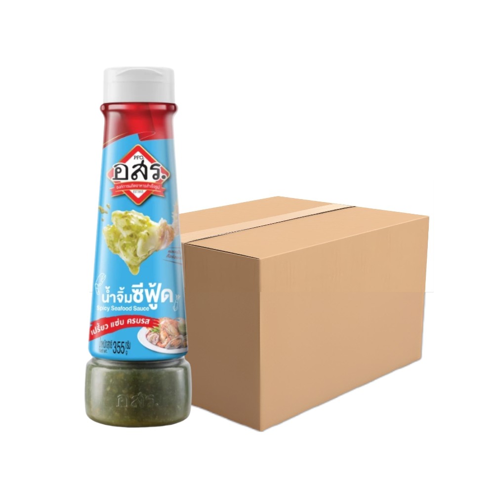 [24 bottles] ASR. Seafood Dipping Sauce, 355 g, made with fresh “Jinda” chilies, spicy, bold, full-flavored