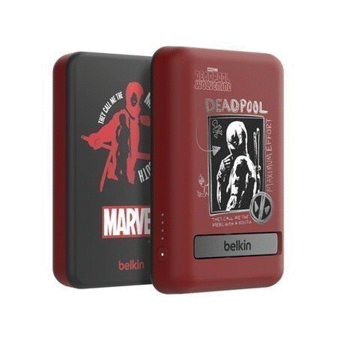 Belkin แบตสํารองไร้สายลายดิสนีย์ Magnetic Wireless ความจุ 5,000 mAH รองรับการชาร์จแบบไร้สาย มีขาตั้งในตัว BPD004