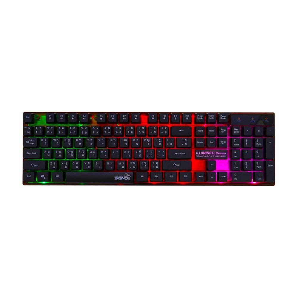 SIGNO Gaming Keyboard Standard Illuminated Model KB-712 Black