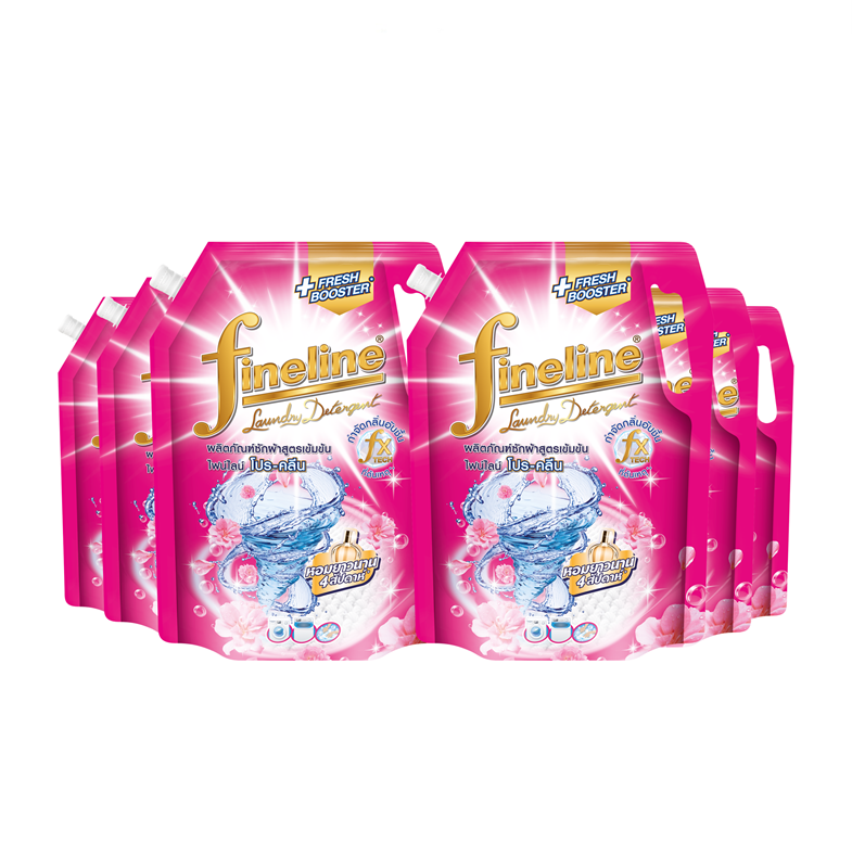 [Case] Fineline Concentrated Liquid Detergent Pro Clean 1,250ml. X6, Pink