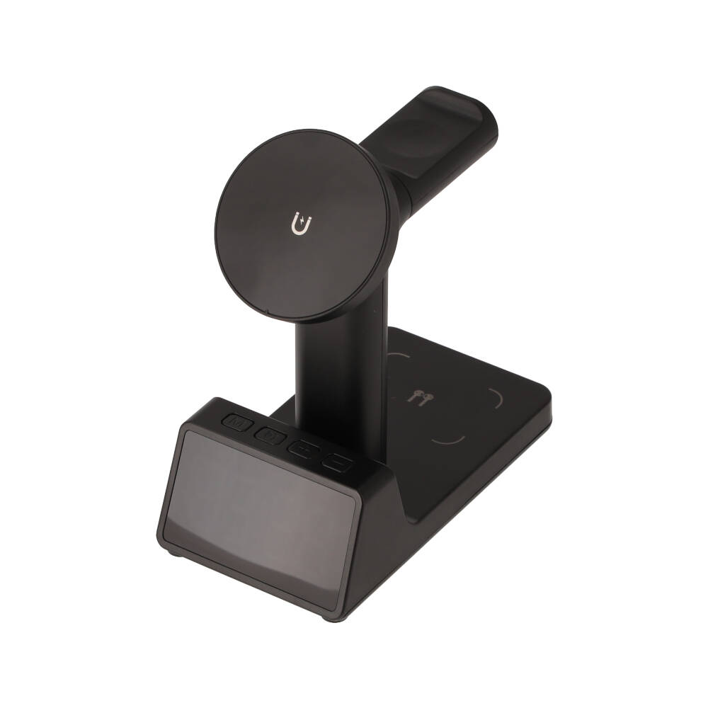 QPLUS 3-in-1 Alarm Clock Wireless charger 15W SY-W02178 Black