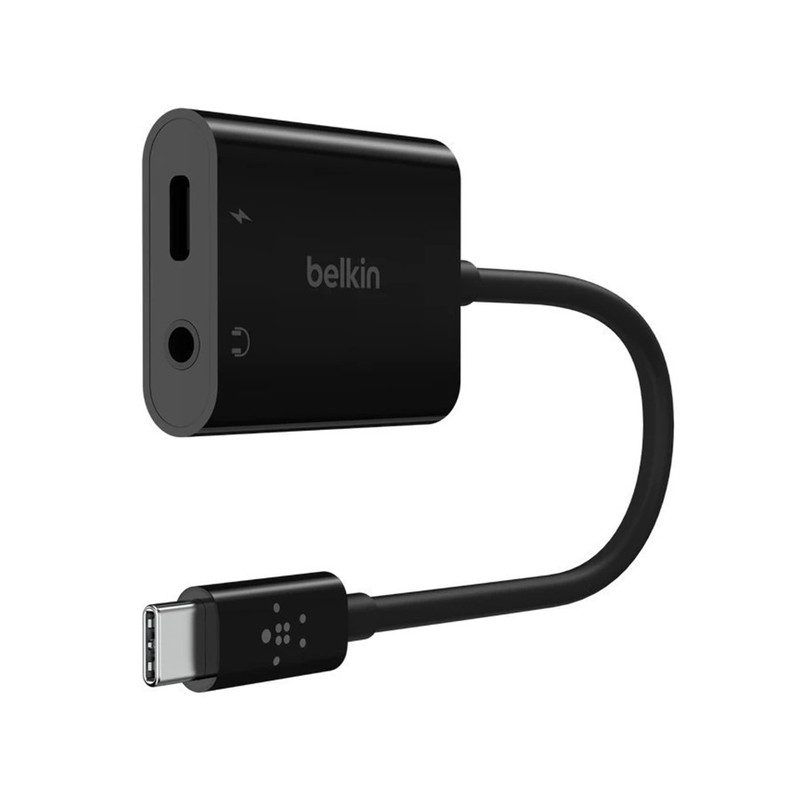 Belkin ที่เพิ่มพอร์ต Type-C + 3.5mm Audio เพื่อชาร์จ ฟัง คุย และสตรีมเกม สําหรับไอโฟน16-15, iPad, Samsug รุ่น NPA004