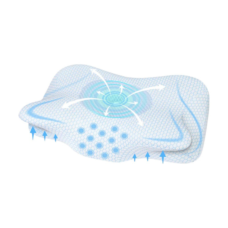 Homemi หมอนเพื่อสุขภาพ Ergonomic Pillow หมอนหนุนเพื่อสุขภาพแก้ปวดคอ ปวดหลัง (HM0067-P-WH)