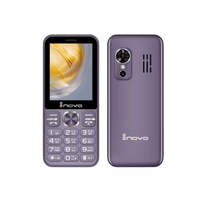 Inovo โทรศัพท์ปุ่มกด I-14 Zen ปุ่มใหญ่ จอกว้าง 2.9 นิ้ว ระบบ Dual SIM (2 ซิม) รองรับ 3G/4G พร้อมประกันศูนย์ 1 ปี Purple