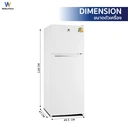 Thumbnail 4 of เวิล์ดเทค ตู้เย็น 2 ประตู 4.9 คิว 138 ล. รุ่น WT-RF138 สีขาว