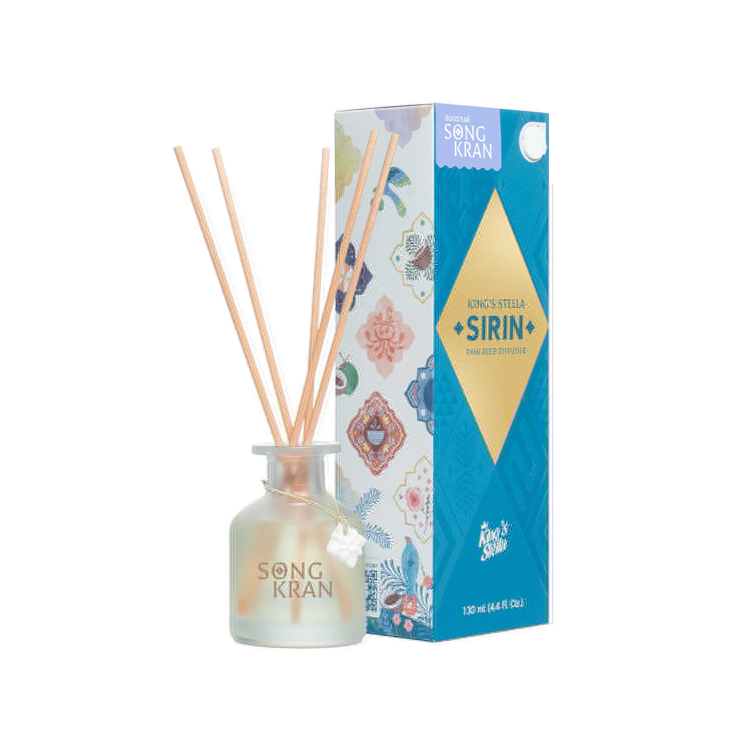 King's Stella Sirin Thai Reed Diffuser คิงส์สเตลล่า ศิรินทร์ ก้านหอมปรับอากาศ Songkran 130ml