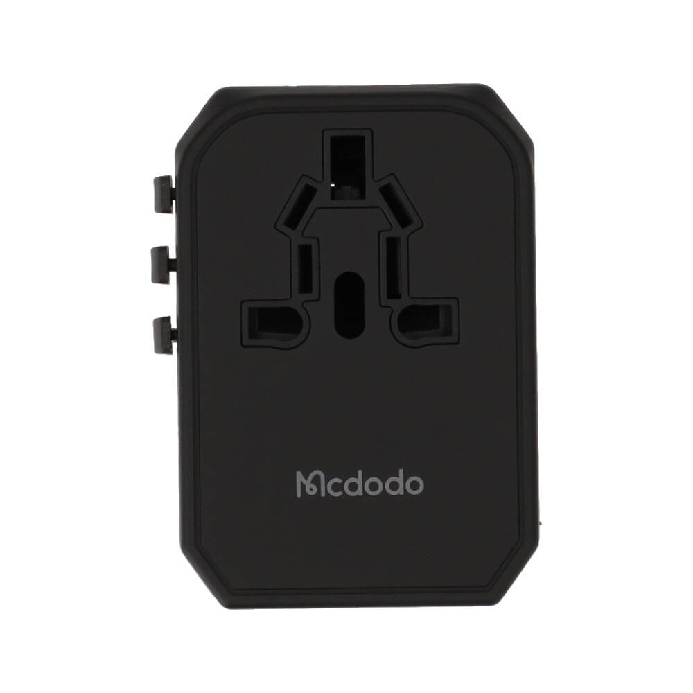 MCDODO Universal Travel Adapter (UK/US/EU/AU) 1C+2A+1AC 33W Black