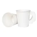 Thumbnail 1 of แก้วกระดาษ 8 OZ (ออนซ์) แบบมีหูจับ สีขาวเรียบ