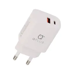 Thumbnail 1 of QplusWall Charger 1 USB-A (QC3.0) / 1 USB-C (PD20W) White