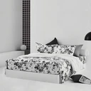 Thumbnail 1 of LOTUS ผ้าปูที่นอน รุ่น Black & White-LI-BW 03W ขนาด 5 ฟุต 5 ชิ้น