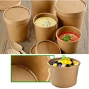 Thumbnail 3 of BIOPACK ถ้วยกระดาษ + ฝา ถ้วยคราฟพร้อมฝา (20 oz ,ปาก 115,+ ฝาคราฟ 50 ชุด) ถ้วยซุป ถ้วยบราวนี่ ถ้วยอาหาร [[50ชุด]]