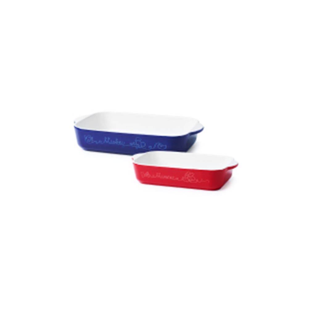 MEYER Ceramic Baker Set Blue-Red Mickey Mouse 2 pcs