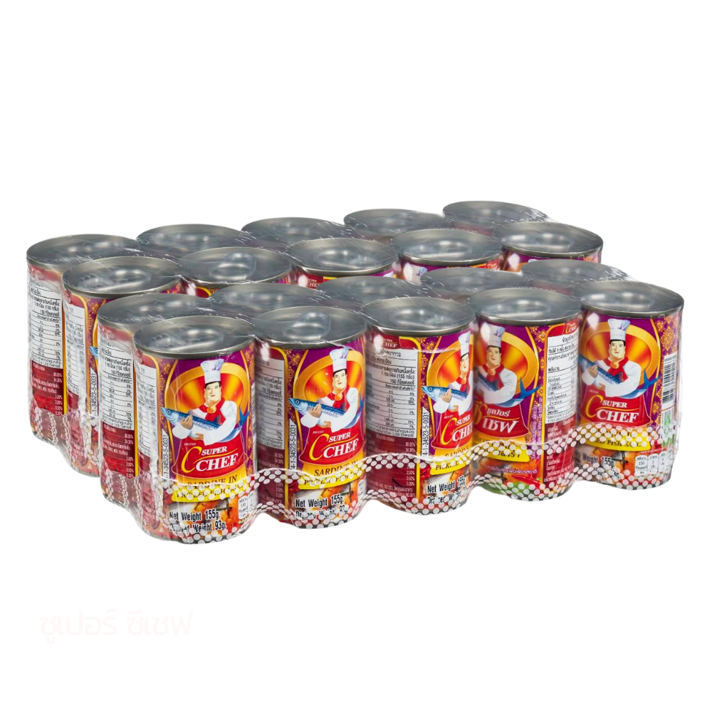 SUPER C CHEF Sardines in Fermented Fish Spicy Salad Sauce 155 g. x 20