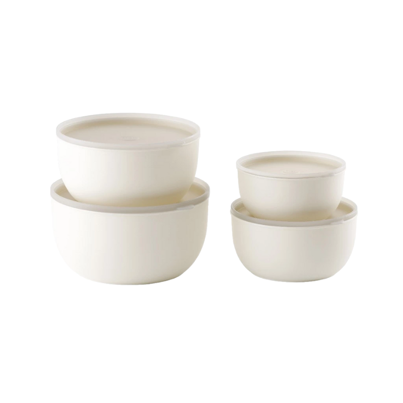DKW Official HH-280/4 ชุดกล่องอาหารทรงกลม มีฝา (แพ็ค 4 ชิ้น-4ขนาด) อุ่นไมโครเวฟได้ Food box Food storage กล่องข้าว
