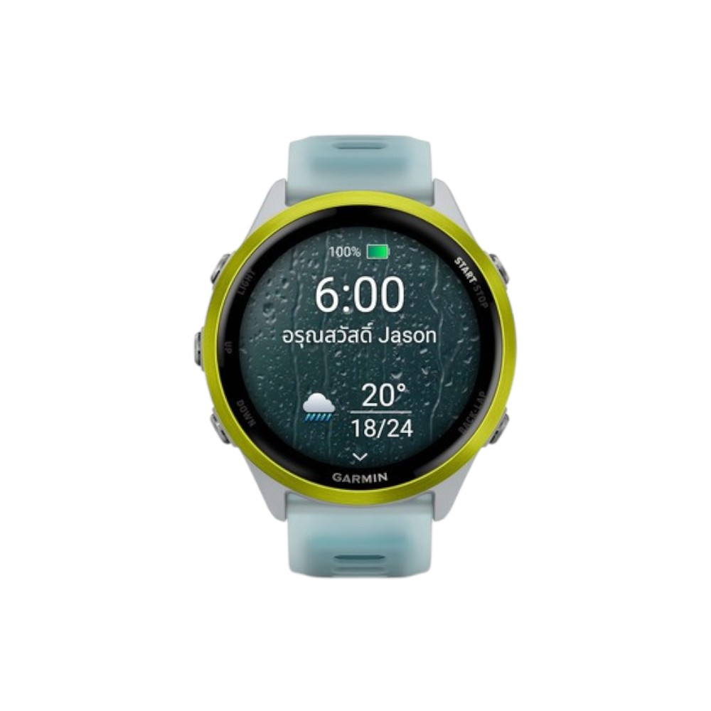 การ์มิน สมาร์ทวอทช์ Garmin Forerunner 570 หน้าปัด 47 มม. สี Amp Yellow with Translucent Whitestone/Turquoise Band