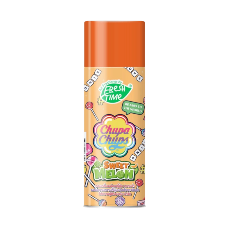 FreshTime X Chupa Chups สเปรย์หอมปรับอากาศ สเปรย์ดับกลิ่นห้อง สเปรย์ ฉีดห้องหอม น้ําหอมติดห้อง กลิ่นSweet Melon ขนาด 450 มล.